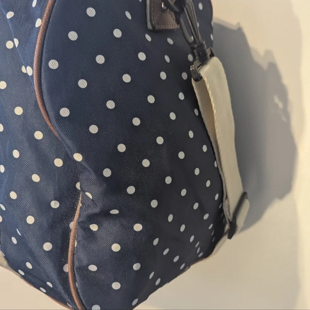 Lily Zen Bloom Polka Dot Weekender Travel Carry-on Bag Duffel 17" X 13" X 8" - Picture 5 of 11